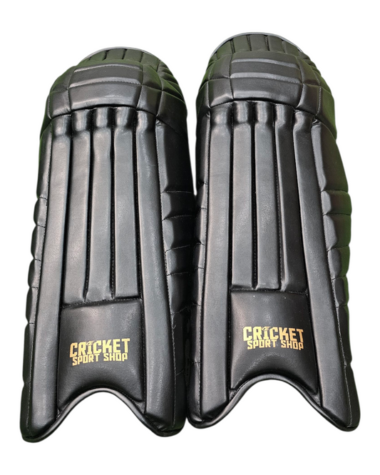 Cricket Sport Shop Premium Black Batting Pads – Lightweight Protection for Tape & Hard Ball Cricket