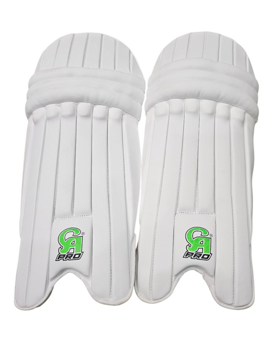 CA Pro Batting Pads – Lightweight Professional Cricket Leg Guards (White Edition)