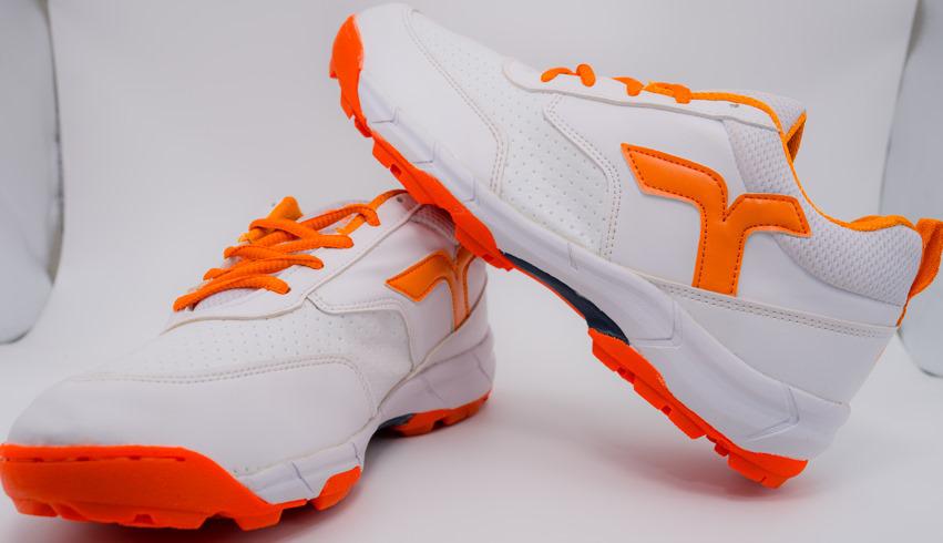 Shoes - Cricket Shoes for Kids / Youth / Men - Fluro Orange - White