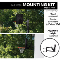 Lifetime 44 in Polycarbonate Basketball Backboard and Rim Combo