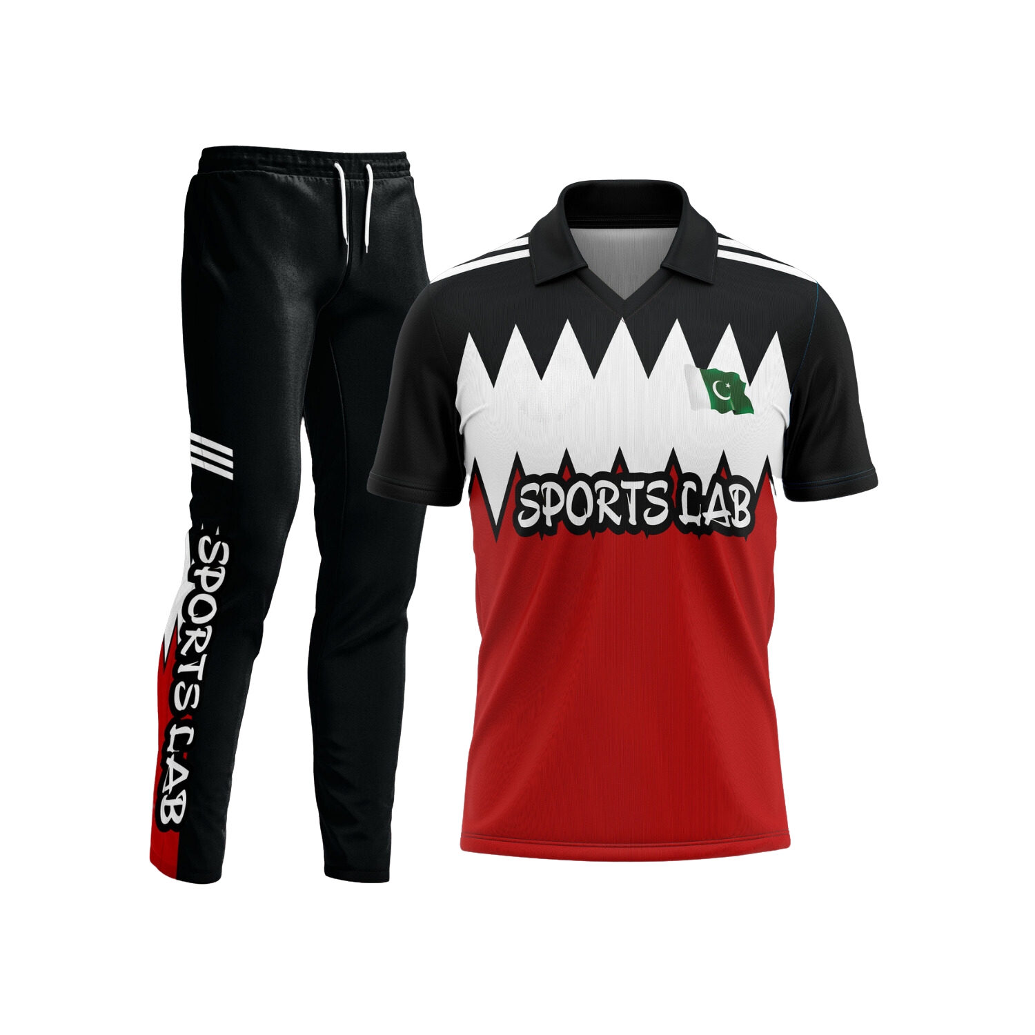 Sports Club Merchandise Black White Red Jersey cricket sport shop