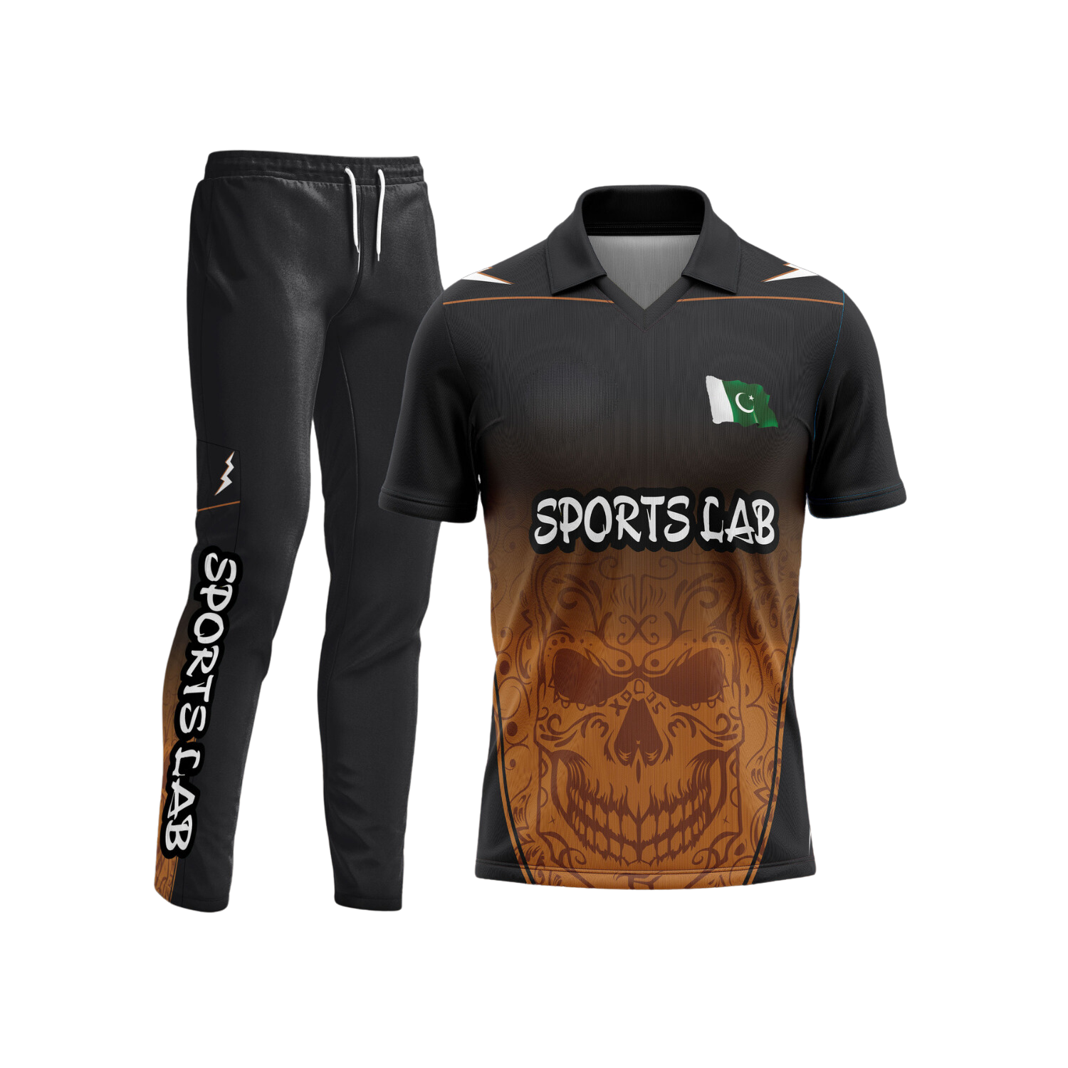 Sports Club Merchandise Black Yellow Skull Jersey cricket sport shop